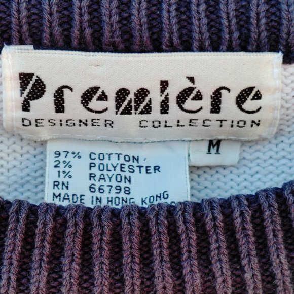VINTAGE Premier Collection NAUTICAL SWEATER Size Medium Over Sized UNISEX - Picture 2 of 9